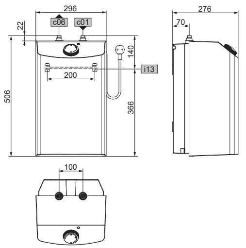 STIEBEL ELTRON ESH 10 UP PLUS zásobníkový ohrievač 10 l, závesný, pod odberné miesto, smalt