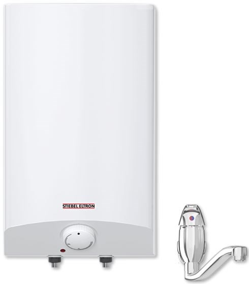 STIEBEL ELTRON ESH 10 O-N TREND +A zásobníkový ohrievač 10 l, beztlakový, závesný, nad odberné miesto, s umývadlovou batériou, plast