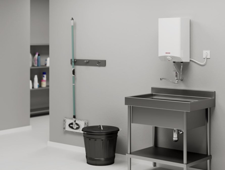 STIEBEL ELTRON ESH 10 O-N TREND +A zásobníkový ohrievač 10 l, beztlakový, závesný, nad odberné miesto, s umývadlovou batériou, plast