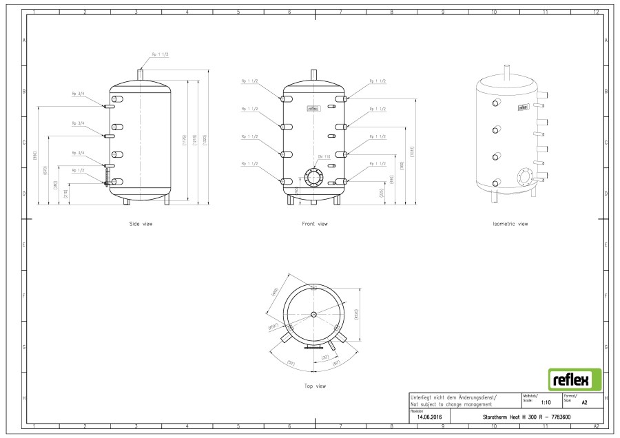 REFLEX STORATHERM HEAT H 300/R akumulačná nádoba 300 l