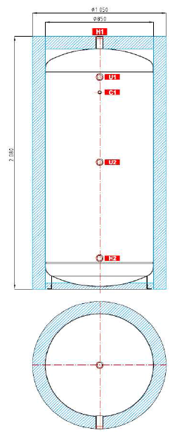 EASY PS 1100 akumulačná nádoba 1037 l