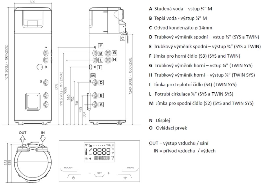 ARISTON NUOS PLUS S2 WIFI FS zásobníkový ohrievač s funkciou TČ 250 l, elektrický, stacionárny, smalt