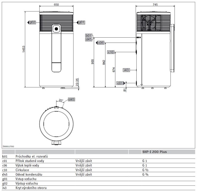 STIEBEL ELTRON SHP-I 200 PLUS zásobníkový ohrievač 200 l, stacionárny, s tepelným čerpadlom, s ovládaním cez aplikáciu, smalt
