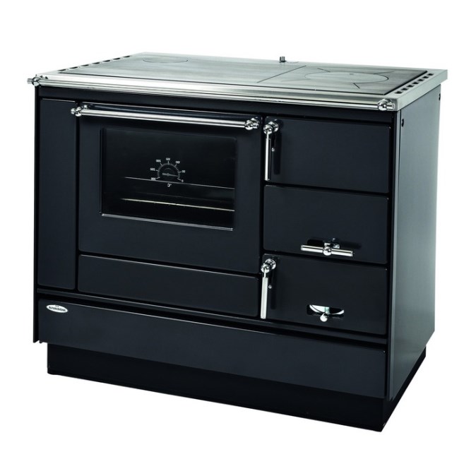 KVS MORAVIA VSP 9100 sporák na tuhé palivá 8,4kW, s rúrou vlevo, antracit/chróm