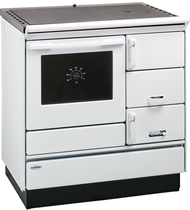 KVS MORAVIA VSP 9103 sporák na tuhé palivá 8,4 kW, s rúrou vlevo, biela