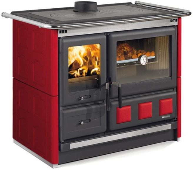 NORDICA ROSA XXL MAIOLICA sporák na tuhé palivá 8,5kW, s rúrou vpravo, biela
