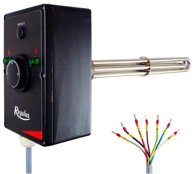 REGULUS vykurovacie teleso 9kW, typ P, trojfázové, s termostatickou hlavicou