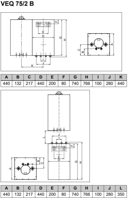 PROTHERM VEQ 75/2B nepriamo vykurovací zásobník 68 l, 1 výmenník, stacionárny/závesný