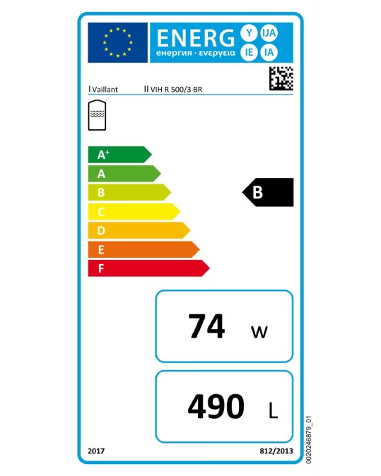 VAILLANT VIH R 500/3 BR nepriamo vykurovací zásobník 490 l, 1 výmenník, stacionárny