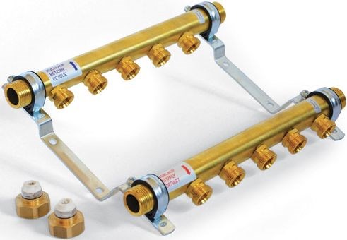 GABOTHERM GT-VS 12A 1" rozdeľovač 740mm pre pripojenie vykurovacích telies, mosadz