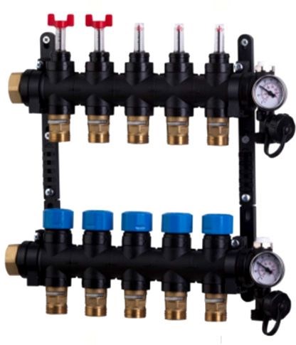 UPONOR VARIO M rozdeľovač 1", s prietokomerom, 4-cestný, plast