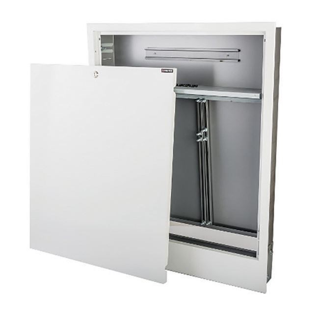 GABOTHERM P6WS skriňa rozdeľovača 1010x175x870 mm, 12 okruhov, podomietková, lakovaná oceľ, biela