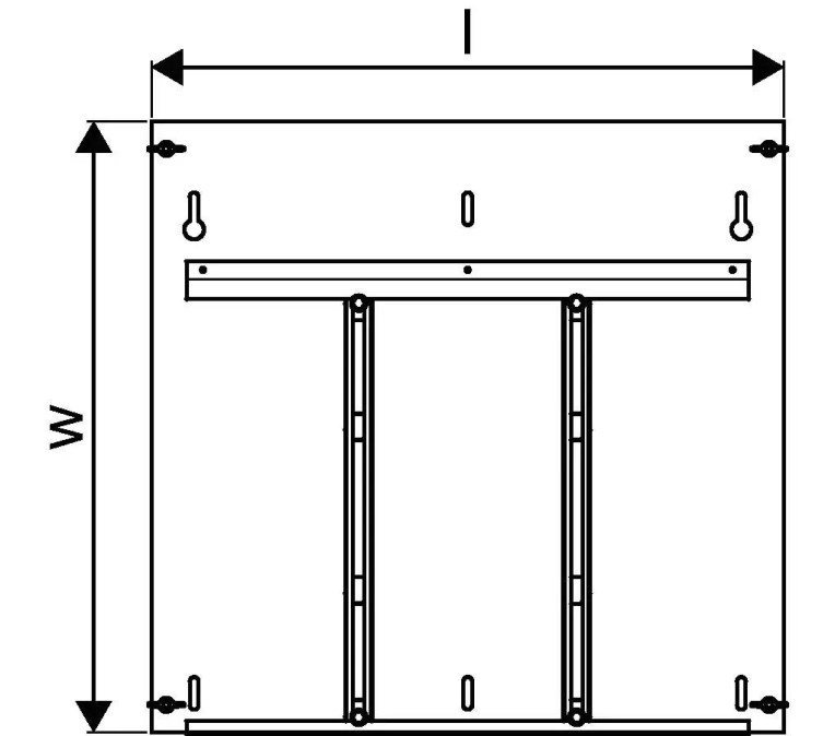 UPONOR VARIO OW zadná stena pre skriňu na omietku 750x730mm, oceľ