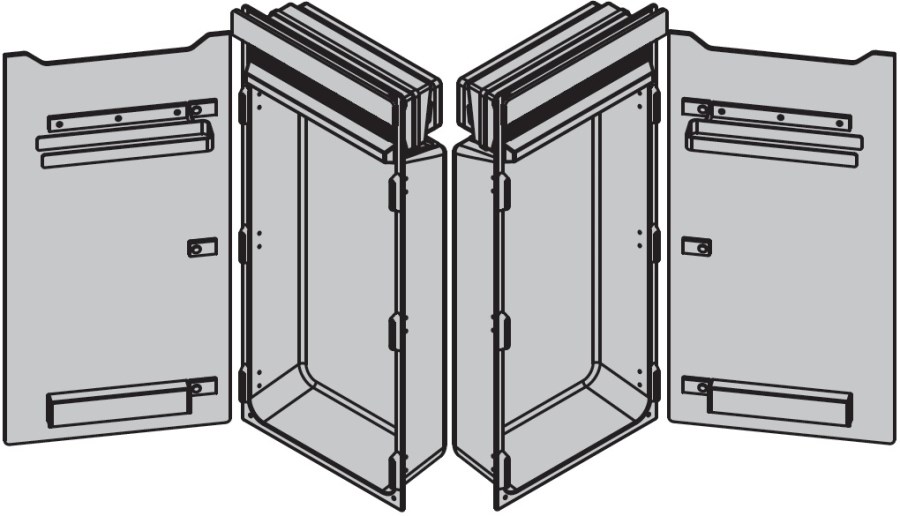 ZEHNDER ZENIA vykurovací modul 1000x450mm, sa sálavými sklenenými dvierkami, závesy vľavo, biela