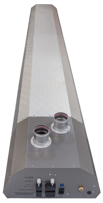 LERSEN COMPACT2 08 TOP plynový infražiarič tmavý 44,6kW, izolovaný reflektor