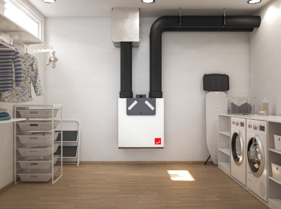 CONCEPT 350EVR BY ZEHNDER vetracia jednotka s rekuperáciou 350 m3/h, nástenná/stacionárna, entalpický výmenník, pravá, predohrev, automatický by-pass