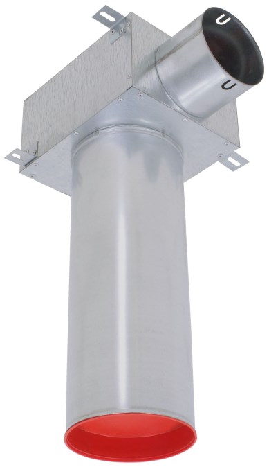 Distribučný box, stropný/stenový, pr. 125 mm, 1x vývod DN90, pozinkovaná oceľ