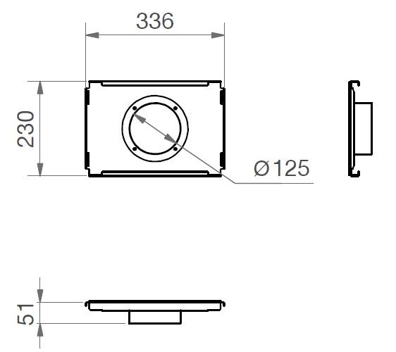 ZEHNEDER COMFOWELL CW-P 320 koncová doska DN125, s centrickým hrdlom
