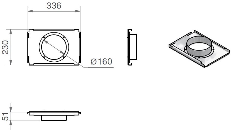 ZEHNDER CW-P 320 koncová doska DN160