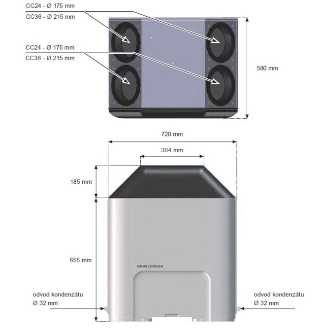 ZEHNDER COMFOCLIME 36 klimatický modul 600 m3/h, pre ComfoAir Q600