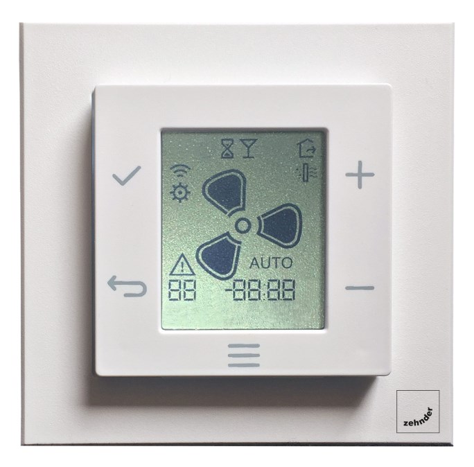 ZEHNDER EVO SENSE ovládacia jednotka, s LCD displejom, biela