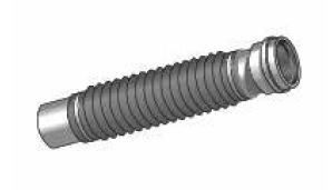 LERSEN flexi predĺženie, priemer 100mm, odťah, nerez