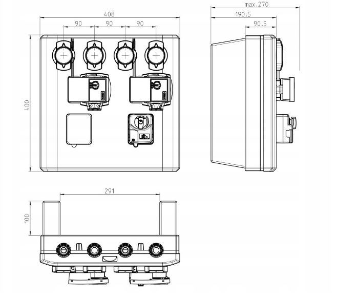 DE DIETRICH MT12 hydraulický modul pre 1 priamy a 1 zmiešavaný okruh