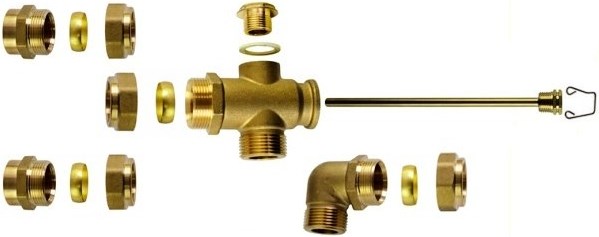 REGULUS pripojovacia sada 3/4"x3/8", pre kolektorové pole (sada)