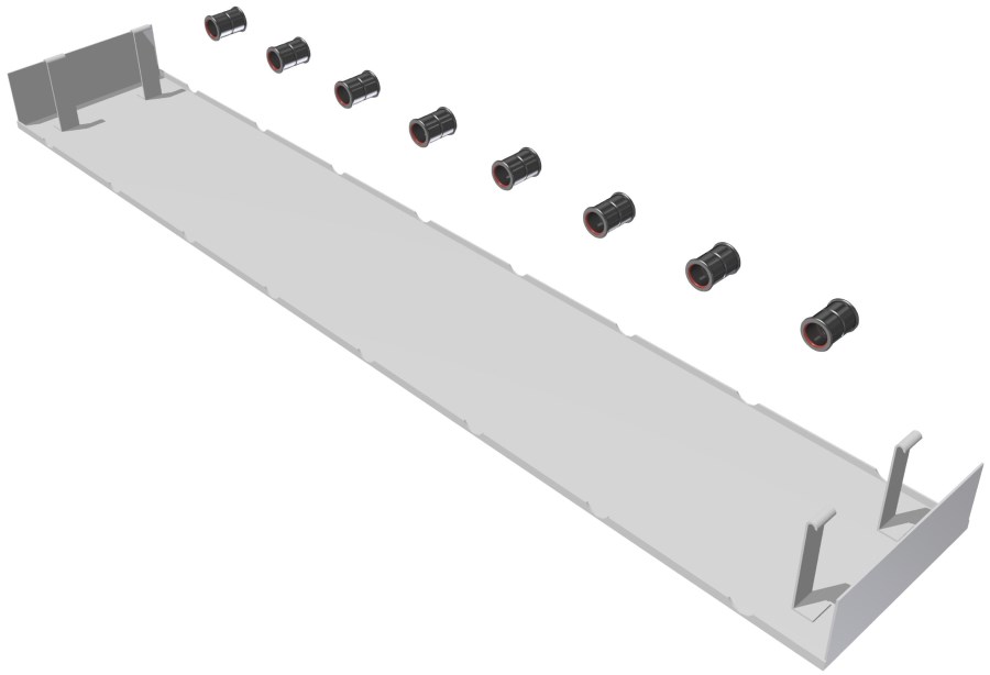 KOTRBATÝ KSP TO GO prepojovacia sada pre sálavý panel 1200mm, biela RAL 9016 (sada)