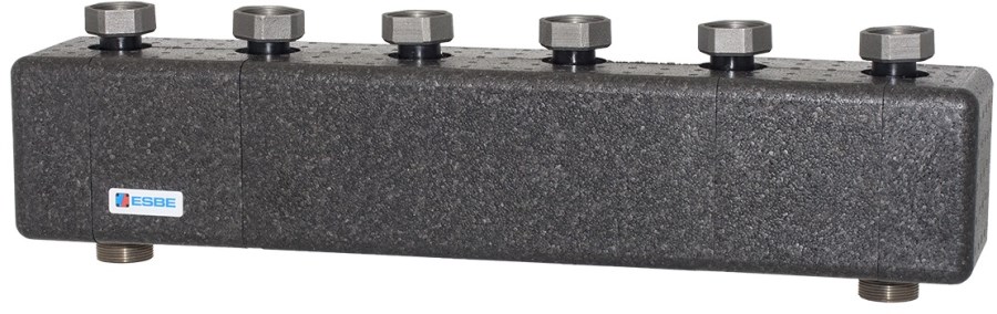 ESBE GMA531 rozdeľovač RN1 1/2"xG1 1/2", 3 okruhy, vr. separátora, pre obehové jednotky, oceľ/EPP