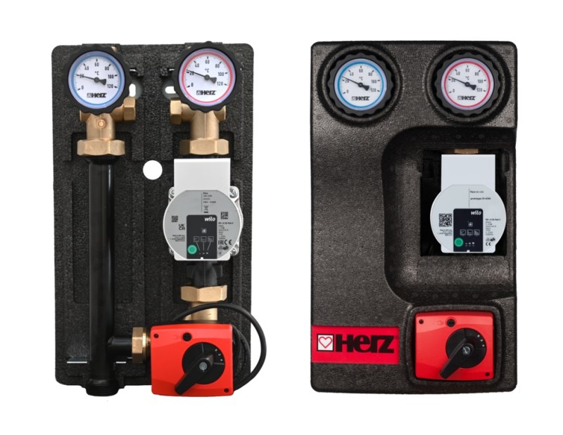 HERZ PUMPFIX SK MIX čerpadlová skupina DN 25, s čerpadlem WILO PARA 25-180/6-43/SC-12