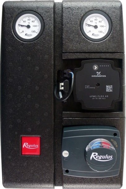 REGULUS CSE 2 MIX čerpadlová skupina 4xG1"F, 10bar, s čerpadlom UPM3 FLEX AS 25-75, v izolácii