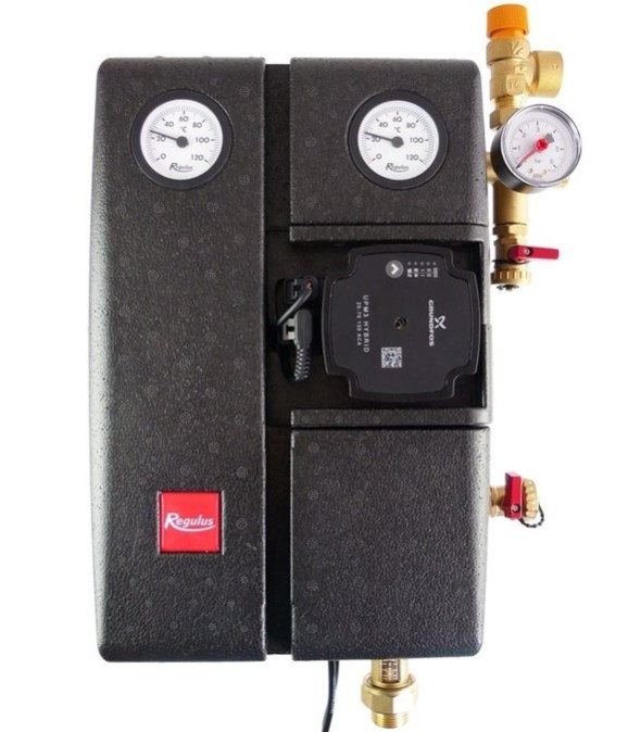 REGULUS CSE2 SOL G P čerpadlová skupina G3/4"M, s čerpadlom Grundfos UPM3 HYBRID 25-70, v izolácii