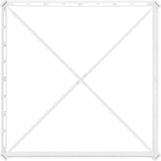 HACO VM 300x300mm vetracia mriežka, s rámčekom a sieťovinou, biela