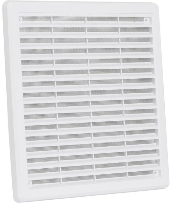 HACO VM 250x250 K vetracia mriežka s krytkou a sieťovinou, biela