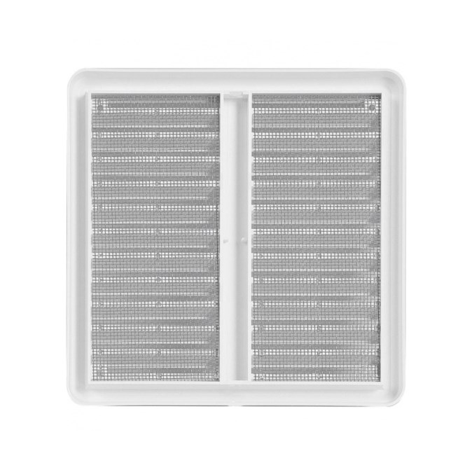 HACO VM 150x150 K vetracia mriežka s krytkou a sieťovinou, biela