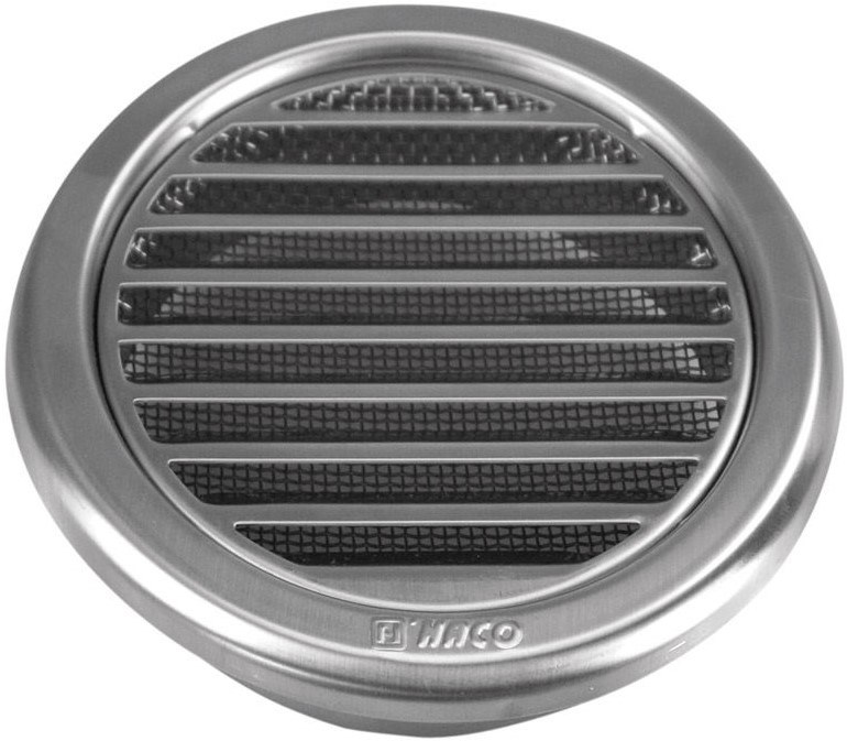 HACO NVM 150 vetracia mriežka kruhová, priem. 150mm, so sieťovinou, nerez