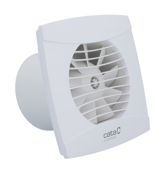 CATA UC 10 H axiálny ventilátor 100 mm, nástenný/stropný, s časovačom, čidlom vlhkosťou a spätnou klapkou