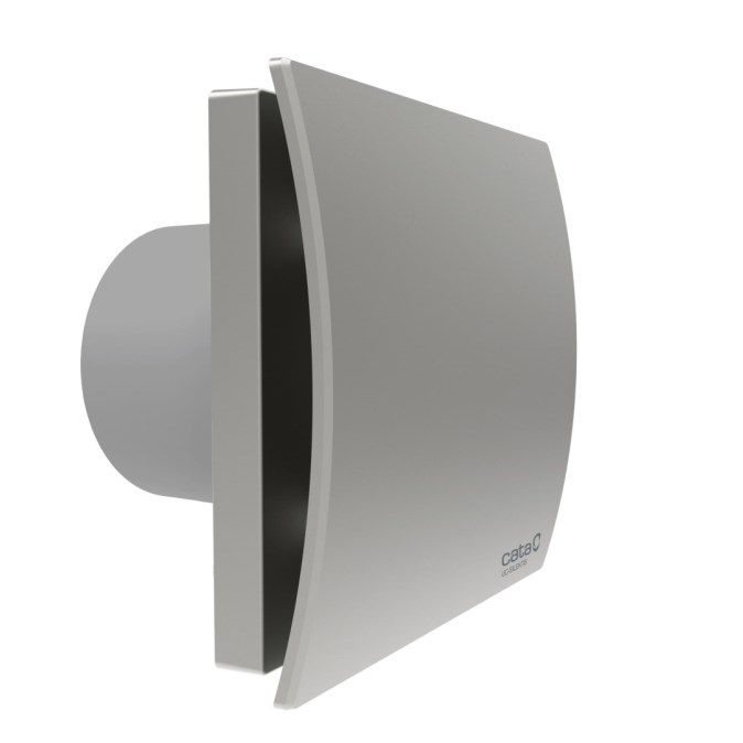 CATA UC 10 SILENTIS TIMER SILVER axiálny ventilátor 96,6 mm, nástenný/stropný, s časovačom a spätnou klapkou, strieborná