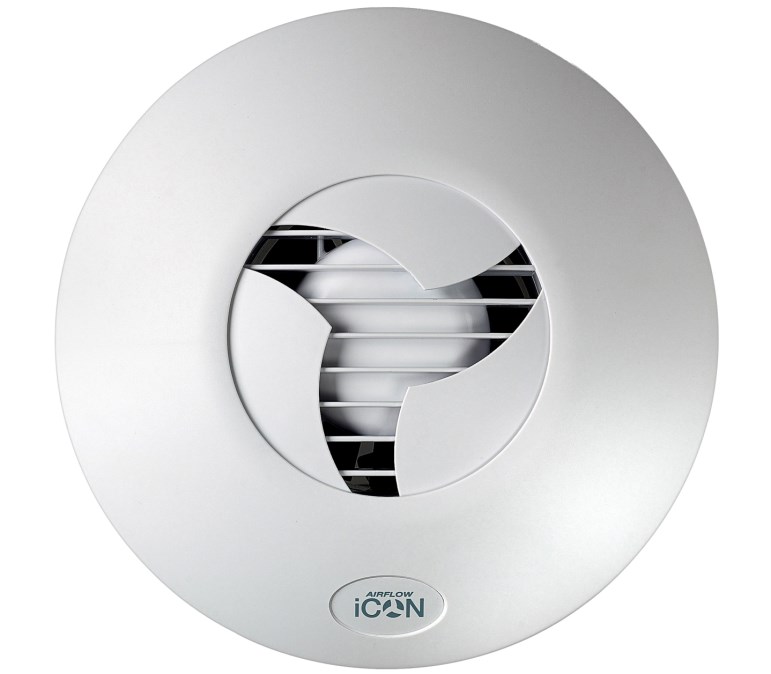 AIRFLOW ICON 15 axiálny ventilátor 100 mm, nástenný/stropný, so spätnou klapkou