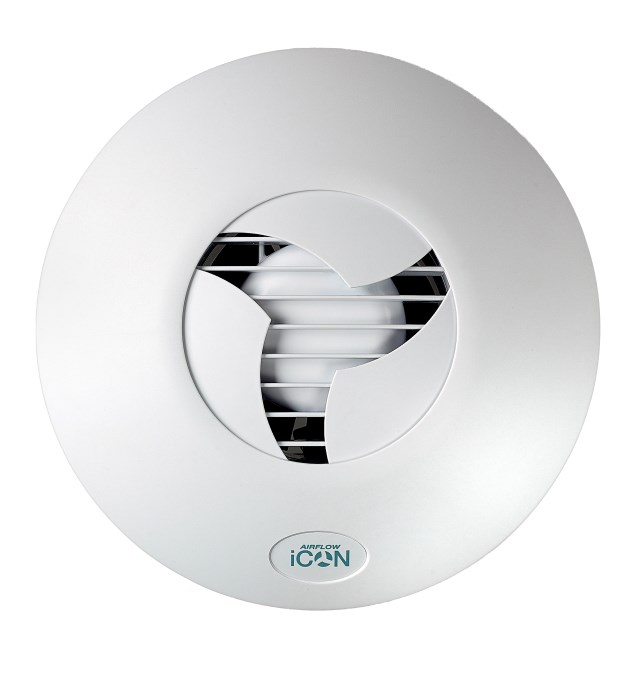 AIRFLOW ICON 60 semiradiálny ventilátor 178-150 mm, nástenný/stropný, so spätnou klapkou