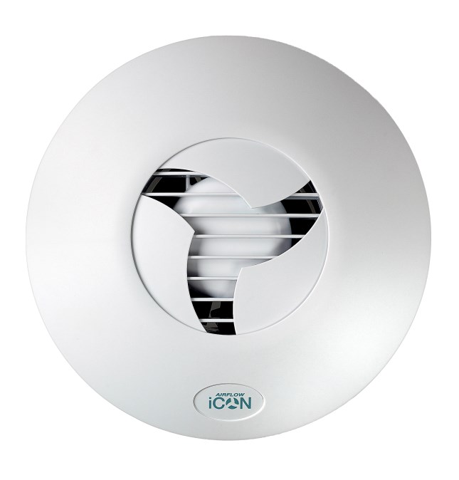 AIRFLOW ICON 30 semiradiálny ventilátor 150-100 mm, nástenný/stropný, so spätnou klapkou