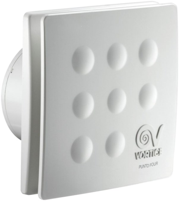 VORTICE PUNTO FOUR MFO 100/4" axiálny ventilátor 100 mm, nástenný/stropný, so spätnou klapkou