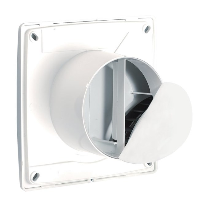 VORTICE PUNTO FOUR MFO 100/4" T axiálny ventilátor 100 mm, nástenný/stropný, s časovačom a spätnou klapkou