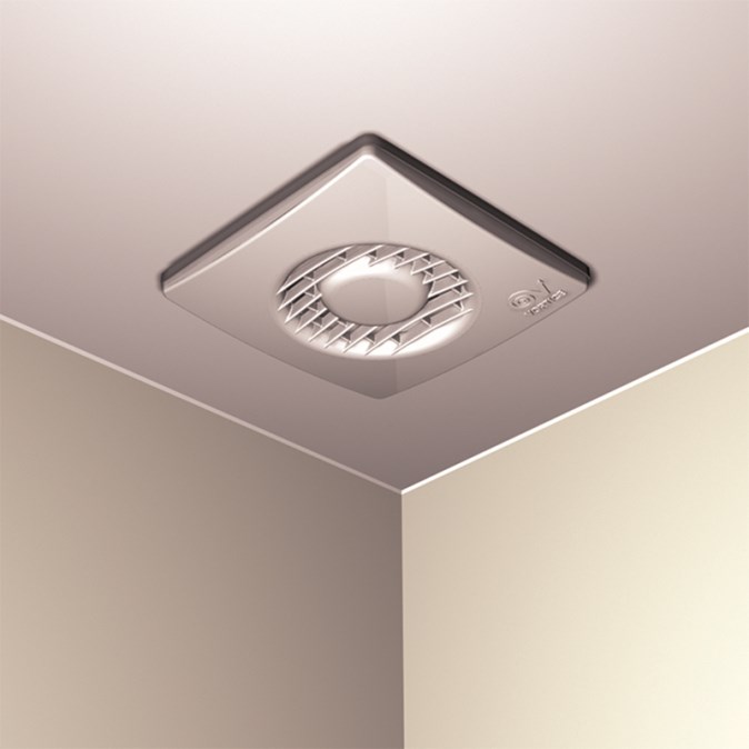 VORTICE PUNTO FILO MF 100/4" T HCS LL axiálny ventilátor 100 mm, nástenný/stropný, s časovačom, čidlom vlhkosti a spätnou klapkou