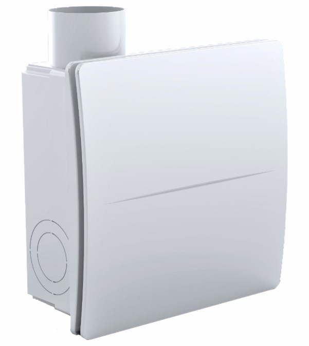 AERAULIQA QXD T radiálny ventilátor 75 mm, nástenný/stropný, s časovačom a spätnou klapkou