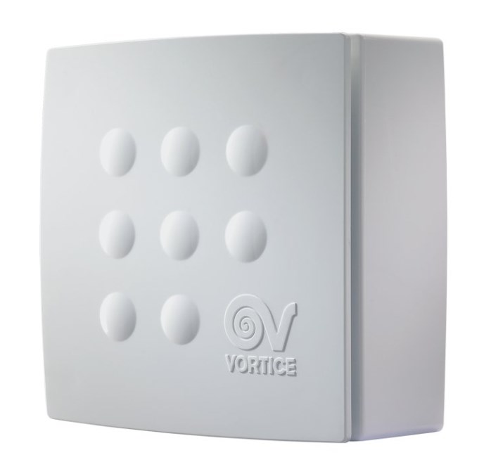 VORTICE QUADRO MICRO 80 radiálny ventilátor 80 mm, nástenný/stropný, so spätnou klapkou