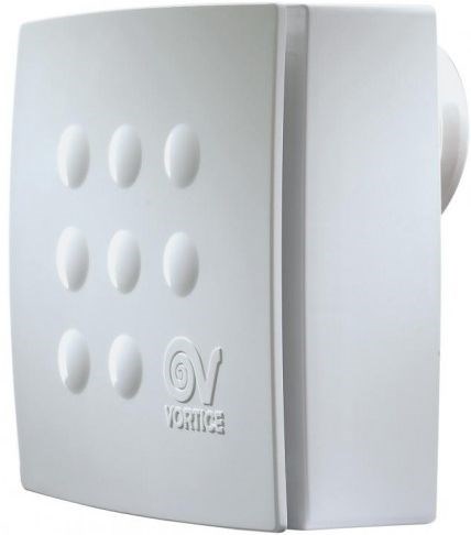 VORTICE VORT QUADRO MICRO 100 T HCS radiálny ventilátor 100 mm, nástenný/stropný, s časovačom, čidlom vlhkosti a spätnou klapkou