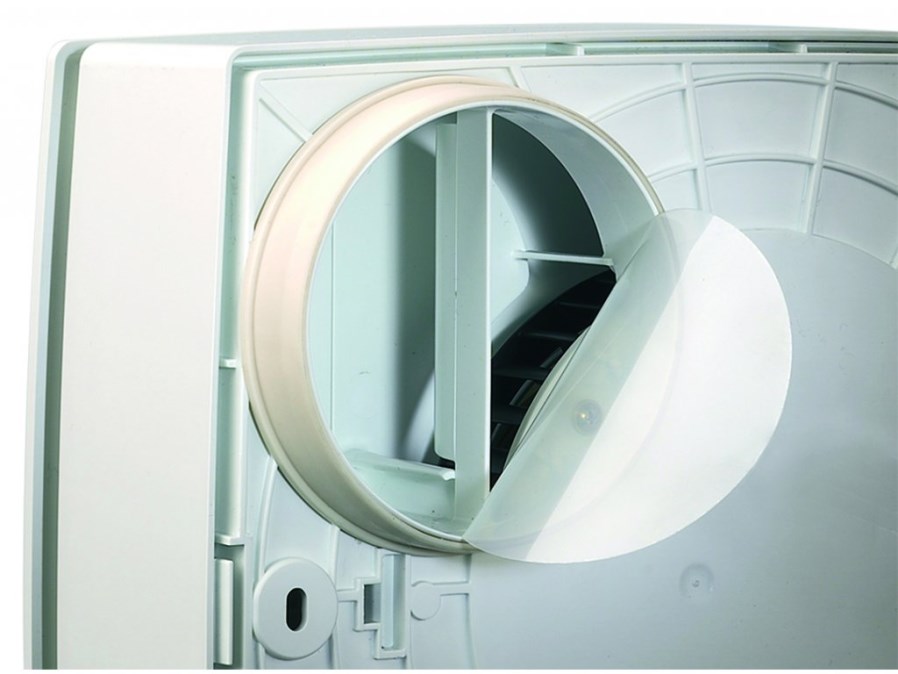 VORTICE VORT QUADRO MICRO 100 T HCS radiálny ventilátor 100 mm, nástenný/stropný, s časovačom, čidlom vlhkosti a spätnou klapkou