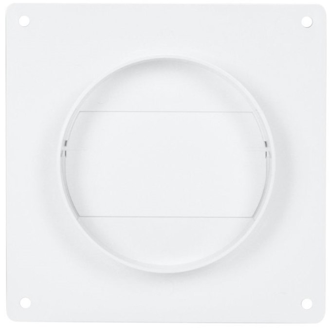 HACO CZP 110x55/100 ventilačný systém priem.100mm, prechodový kus, s klapkou, biela